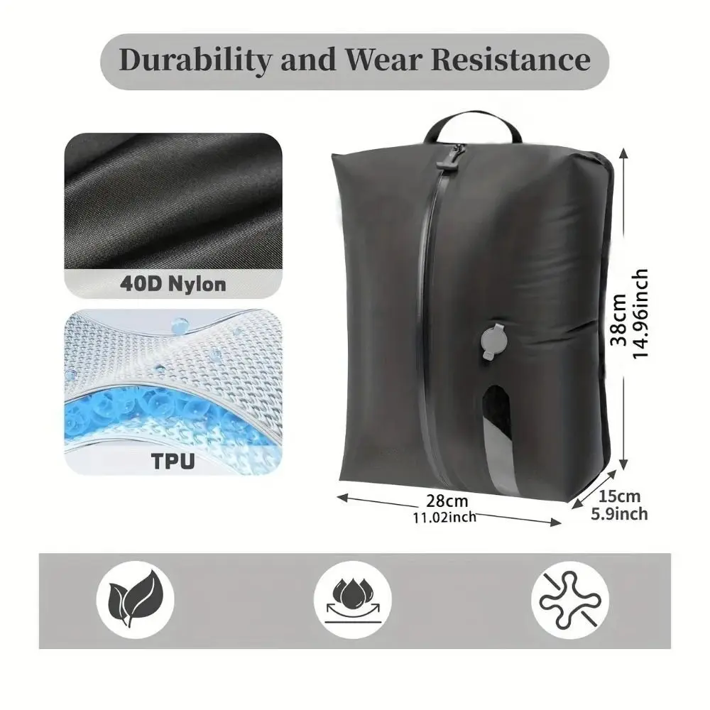 Reusable Vacuum Bags for Travel Waterproof Folding Vacuum Compression Bag Space Saver Dustproof Luggage Vacuum Storage Bag
