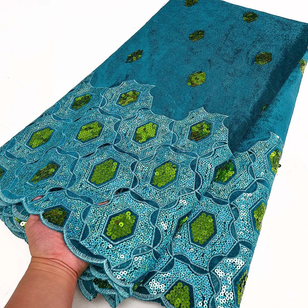 

2023 нигерийская африканская кружевная ткань высокого качества vlvert кружево с блестками в швейцарской вышивке шить 5 ярдов для фотографий LY3465