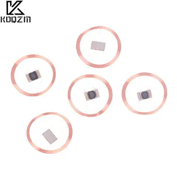 5pcs  13.56MHZ UID IC Card ID Rewritable Changeable Chip Keyfob RFID Self-adhesive Coil 1