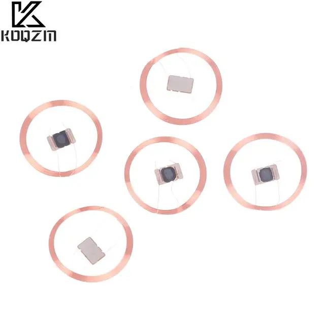 5pcs  13.56MHZ UID IC Card ID Rewritable Changeable Chip Keyfob RFID Self-adhesive Coil 1