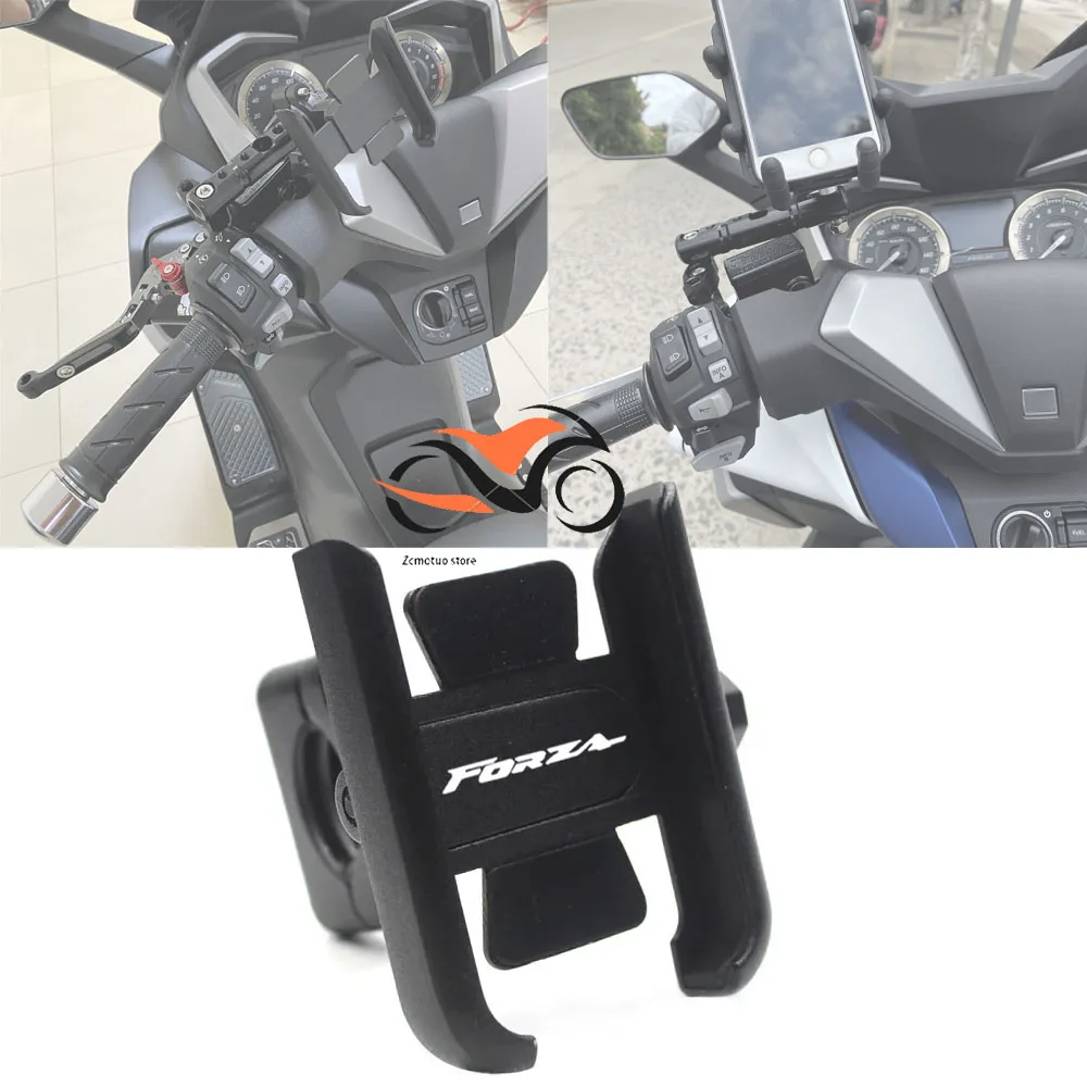 

For Honda Forza 125 250 300 350 750 Motorcycle Mobile Phone Holder GPS Navigator Rearview Mirror Handlebar Bracket Accessories