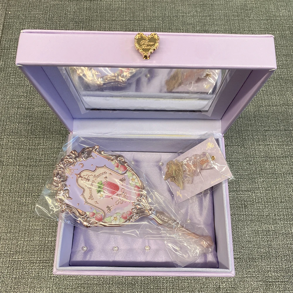 Jewelry Empty Box Handheld Makeup Mirror Hair Accessories And Clips Makeup 5PCS Sets