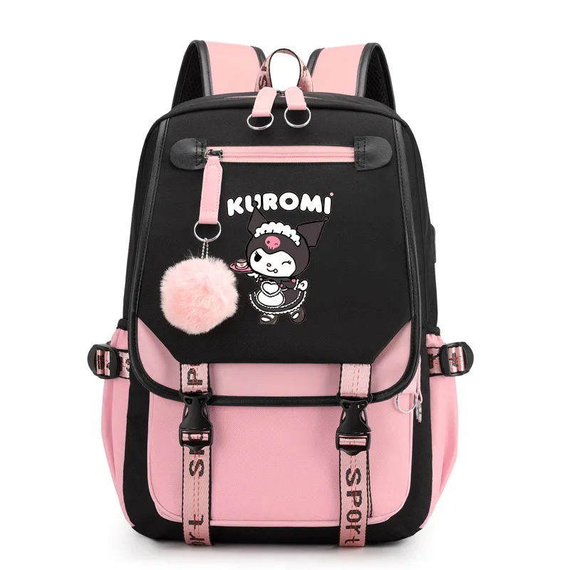 Sanrio Anime My Melody Kuromi Schoolbag Junior High School Large