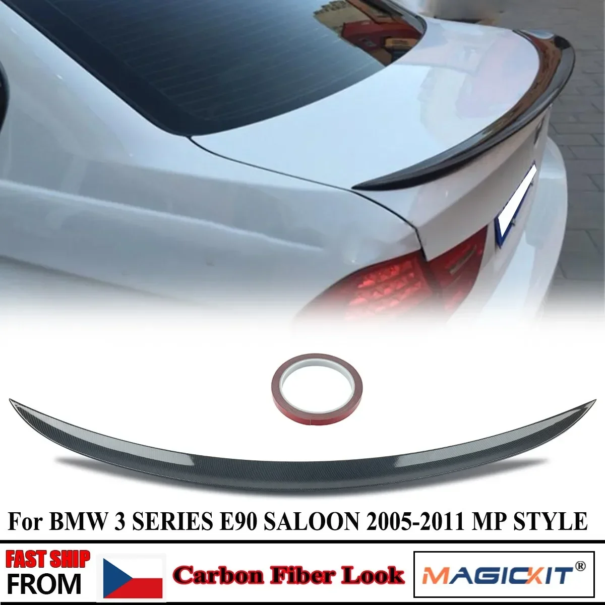 

MagicKit FOR BMW 3 SERIES E90 M PERFORMANCE STYLE REAR TRUNK BOOT SPOILER LIP CARBON LOOK