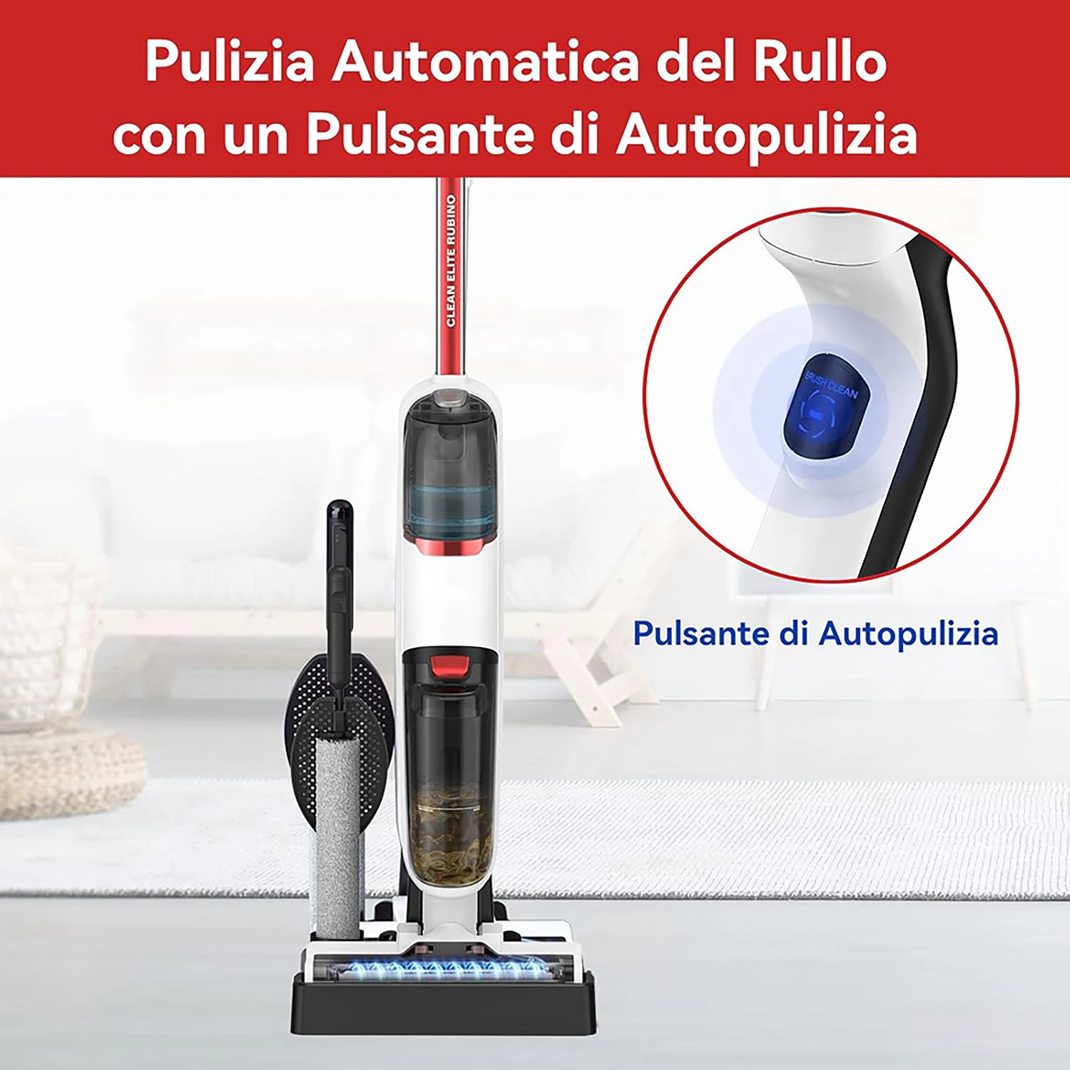 Redkey P8 Aspirapolvere Senza Fili 6 In 1 - 25 KPa, Display Touch, Batteria 40 Min, 250W, Per Tappeti E Pavimenti - 2