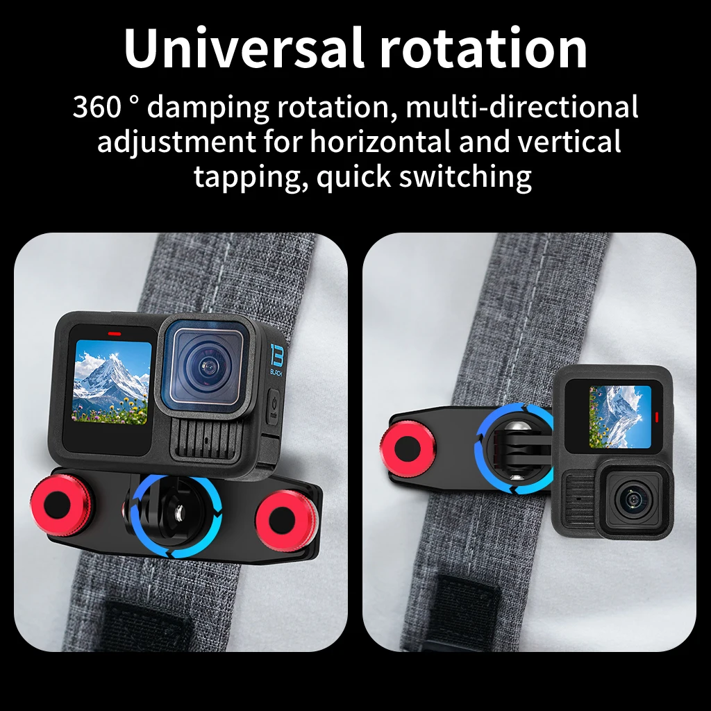 Aluminium Rucksack Gurt Clip Universal für DSLR Kamera Fotografie für Sony Nikon Zubehör 1/4" 3-Slot Kugelkopf optional – Detail 14