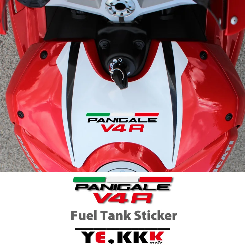 Fuel Tank Fuel Tank Cap Sticker Decal Cutout Italian Flag For Ducati PANIGALE V4 V4R V4S V4SP