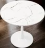 32 Inch |Round Dining Table with Faux Marble Top for Kitchen Bar Patio and More| Modern Small Coffee Table Living Room Accent 1