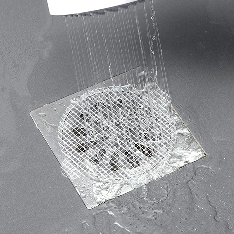 Floor Drain Hair Catcher 20/10pcs Disposable Hair Catcher Shower Drain Mesh Stickers Anti-blocking Filter Screen Bathroom Accessories