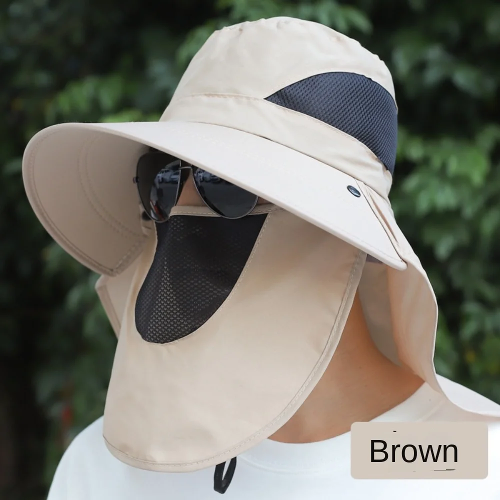 Wide Brim Sun Hat Hot Sale Sunscreen and Shading UV Protection Fisherman Hat Breathable Protect Neck Agricultural Work Gift
