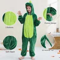 MICHLEY Halloween Flannel Blanket Sleepers Winter Hooded Children Family Costume Clothes Jumpsuit Sleepwear Robe For Boys Girl 2