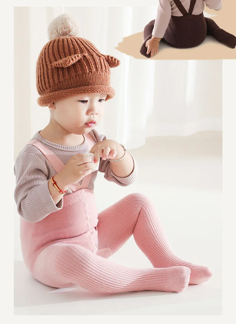 Koreanischen Stil Baby Hosenträger Strumpfhosen Footed Leggings Candy Farbe Frühling Herbst Baby Leggings 0-2 Jahre Unisex Säuglings Strumpfhosen – Detail 13