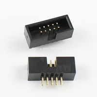 1.27mm 2x5 Pin 10 Pin DIP Male Shrouded PCB Box Header IDC Connector 1
