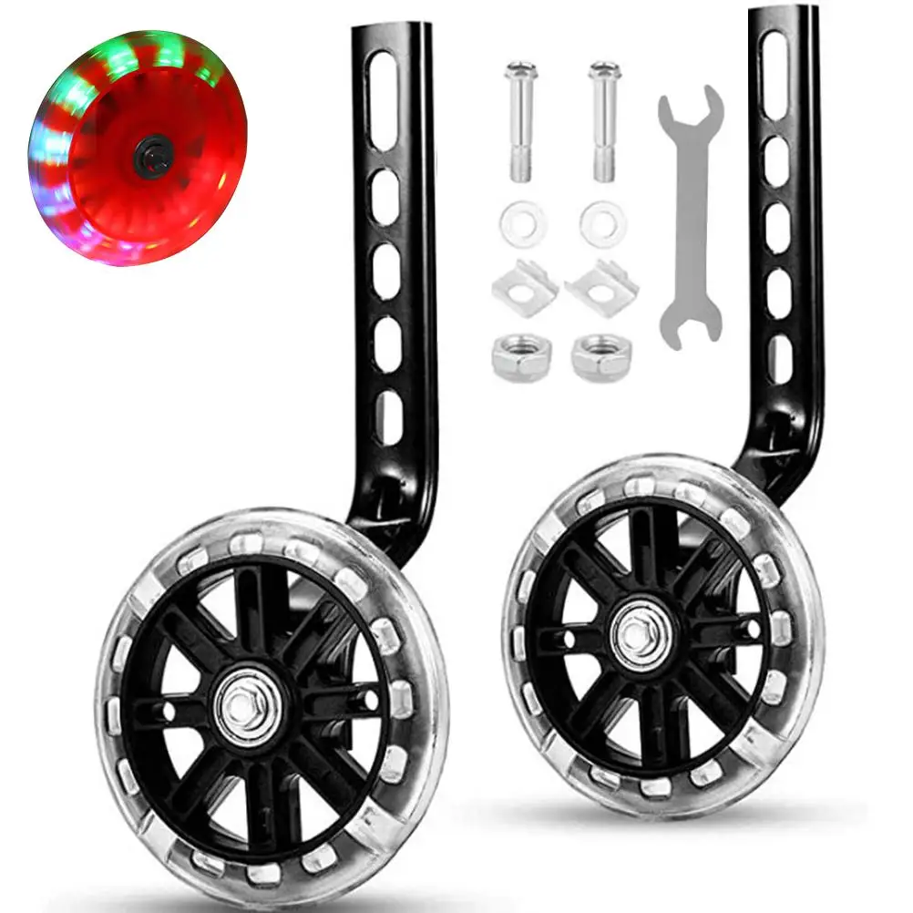 גלגל עזר לאופני ילדים גלגלי אימון שקטים לאופניים בגודל 12-20 אינץ 'גלגל ייצוב אוניברסלי לאופניים