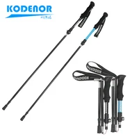 Folding Hiking Poles 5 sections Cane 6061 aluminum alloy Walking Stick Outdoor mountain climbing 1