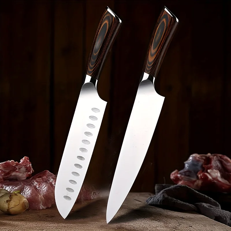

Поварской нож в японском стиле, режущий инструмент из нержавеющей стали высокой твердости, деревянная ручка, соответствующая эргономике