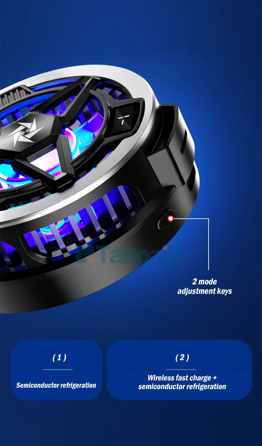 15W Magsafe Magnetic Semiconductor Cooler Phone Radiator Mini Cooling Fan Wireless fast charging for iPhone  xiaomi,Tablets