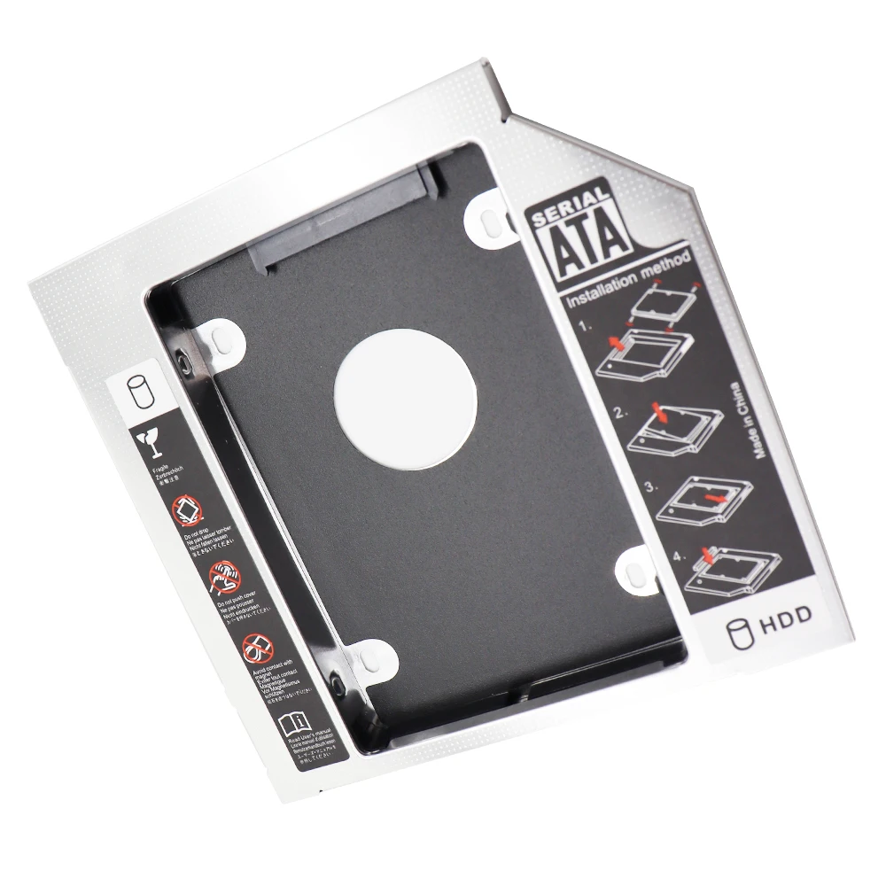 hdd enclosure hard disk case external hard drive housing 9.5mm 12.7mm Aluminum 2nd Second HDD Caddy SATA 3.0 for 2.5'' SSD DVD CD-ROM Enclosure Adapter Hard Disk Drive