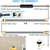 Gutter Cleaning Tool Pressure Washer Extension Wands Roof Cleaner Nozzle Replacement Ring 1/4 Quick Connect Joint for Karcher 3