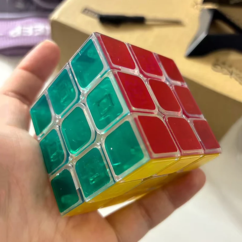 Clear 3x3x3 Speed Cube for Stress Relief and Focus