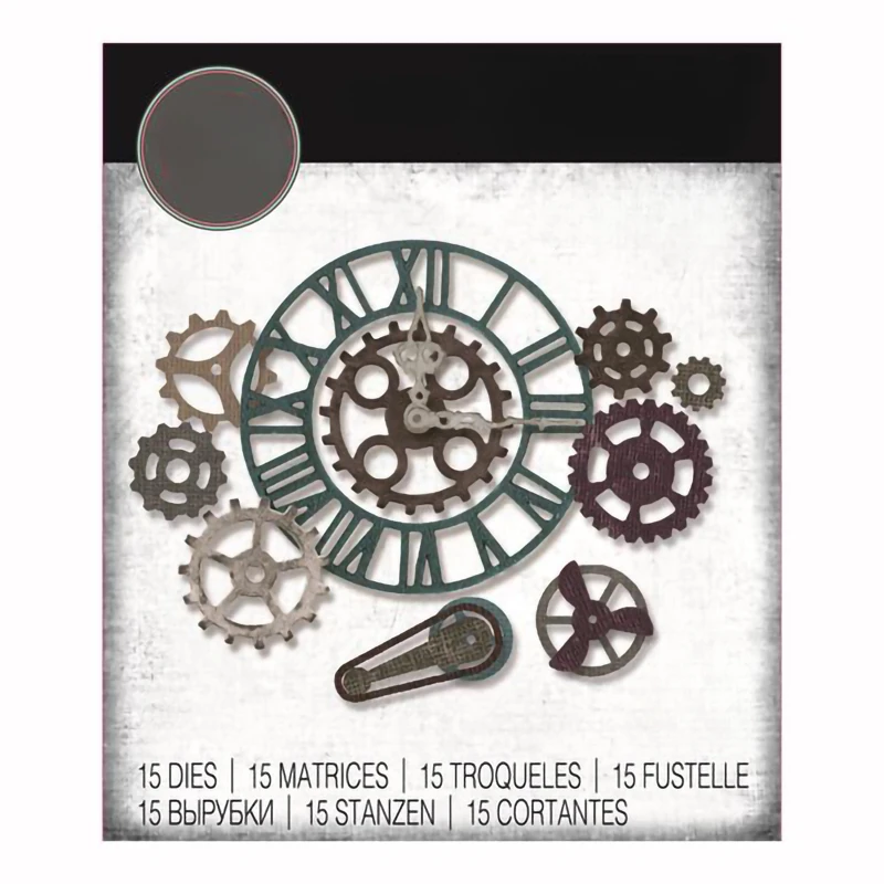 2023 Novembre Nuovo Retro Gear Clock Dial Metal Cutting Dies For Diy Craft Making Festival Biglietto Di Auguri Scrapbooking No Stamp