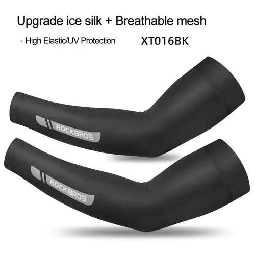 ROCKBROS Ice Fabric Running Camping Sleeves Breathable Sleeve Quick Dry Arm Protect UV400 Arm Cover Summer Sports Safety Gear - Image 8