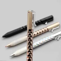 1 Piece Lytwtw's Creative Rhombus Geometry Ballpoint Pen Retractable Ballpoint Pens Multifunction Pen For Writing Stationery 4