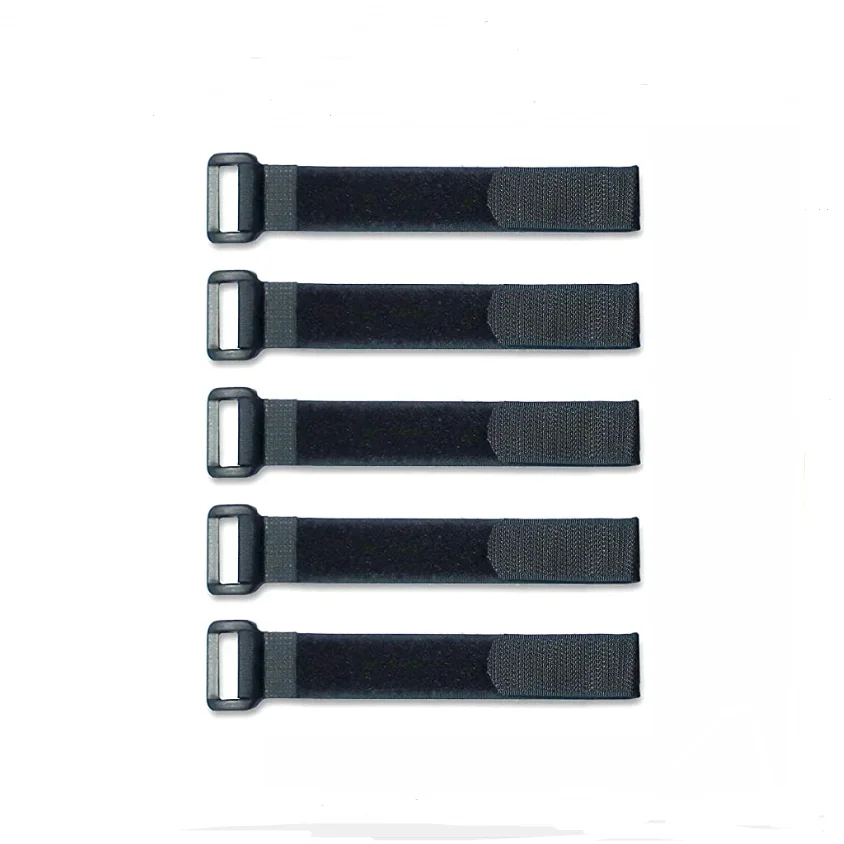 5pcs 20mmx 200/300/400/500mm FPV 드론 배터리 스트랩 벨크로 스트랩 조정 가능한 나일론 고정 코드 스트랩 버클이있는 케이블 타이
