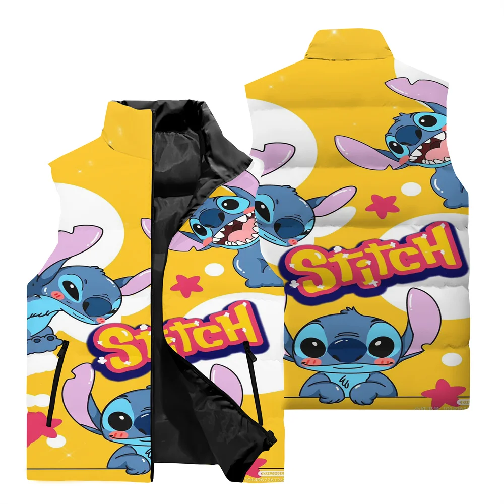 thumbnail image 1 of Chaqueta cortavientos de moda para hombre, divertida chaqueta con estampado 3D de Disney Stitch, chaleco para deportes al aire libre, chaqueta informal sin mangas para hombre para fiestas, 1 of 4