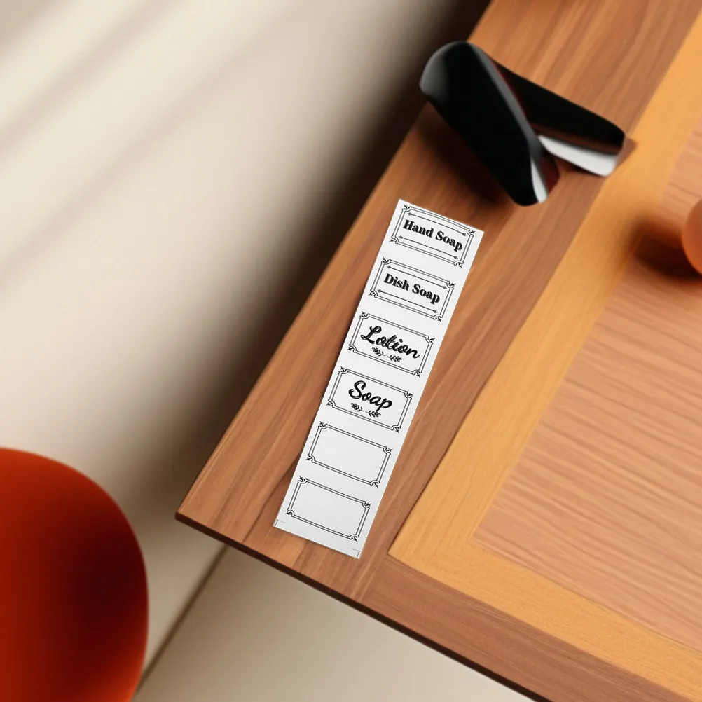 샴푸 컨디셔너 디스펜서용 투명 병 라벨 12장 방수 투명 접착 스티커 욕실 정리용