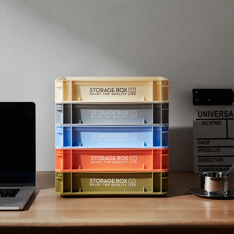 Stackable Document Organizer,Industrial-style Square Storage Box,Camping Organizing Box,Desktop Storage Basket,Office Supplies