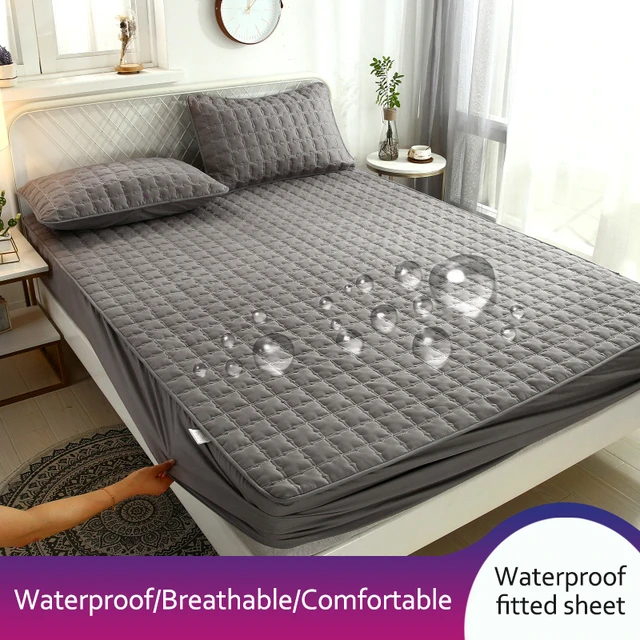 Waterproof Mattress Protector Cover Bed  King Size Waterproof Mattress  Protector - Mattress Cover & Grippers - Aliexpress