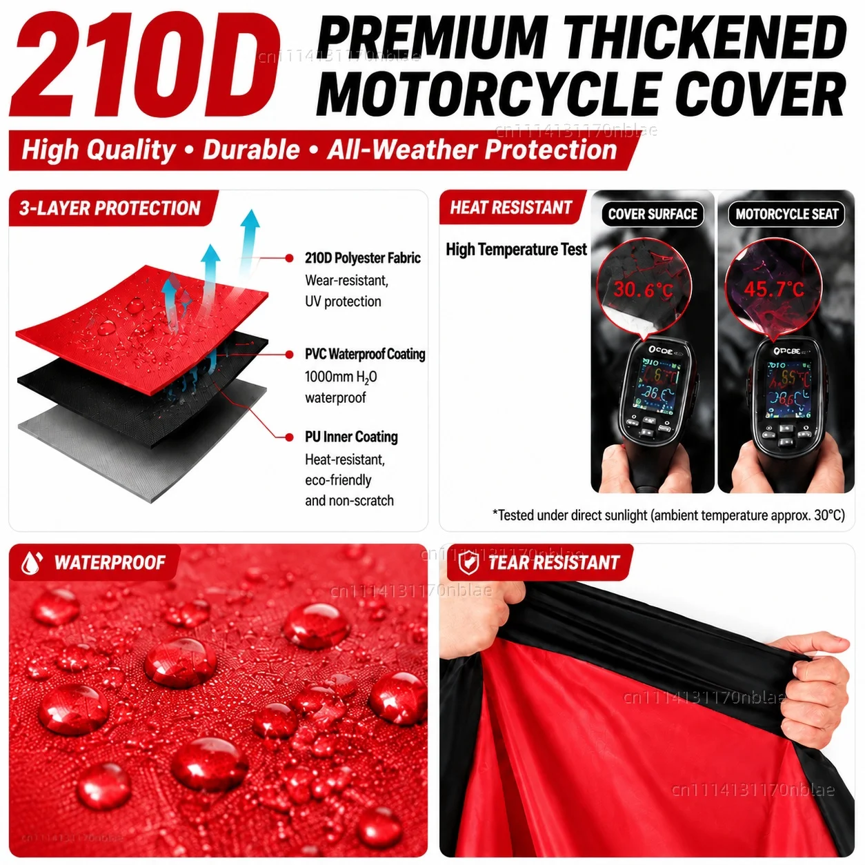 Waterproof Dustproof UV Protection Motorcycle Cover