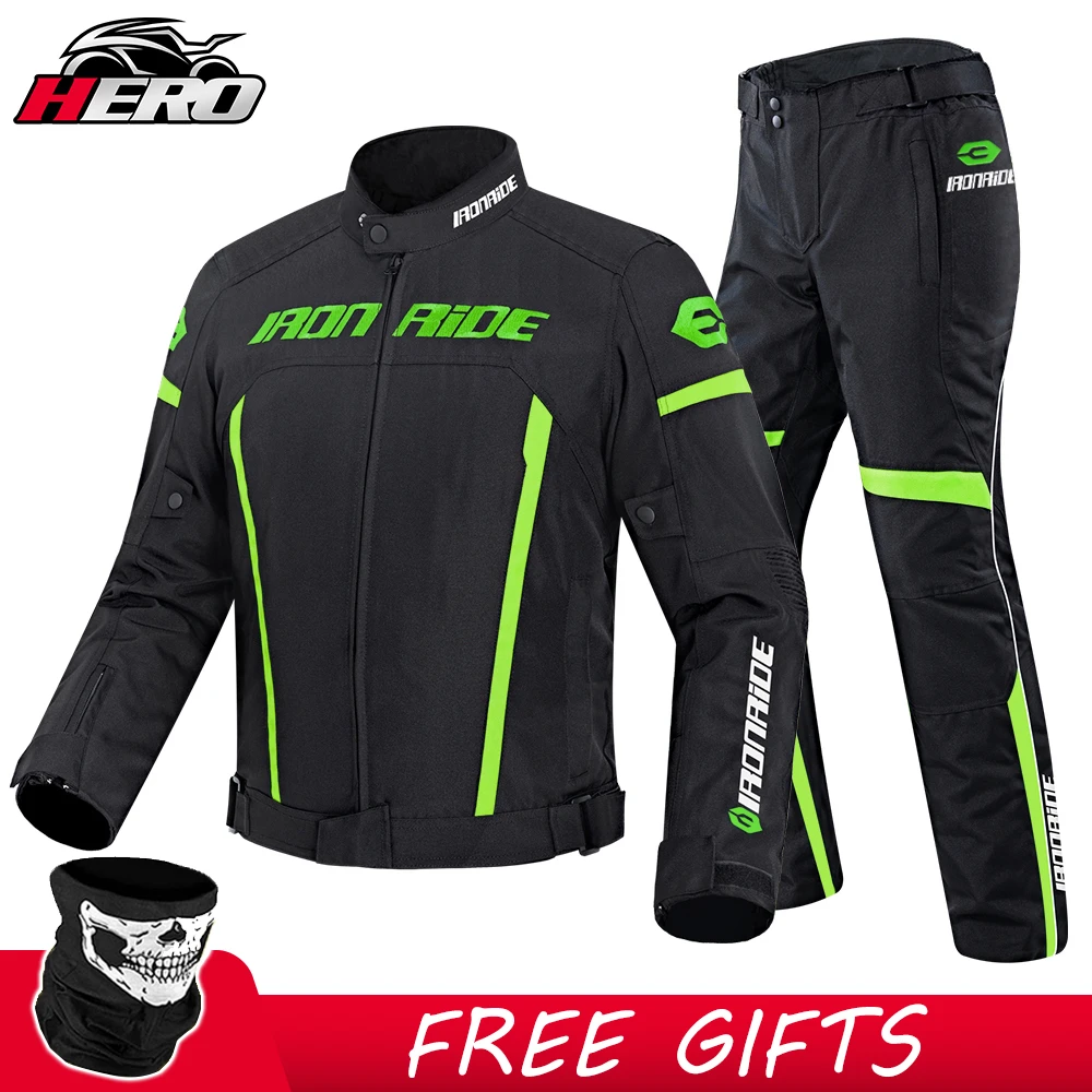 Motorcycle Jacket Pants Suit Waterproof Gear Reflective Racing Jacket