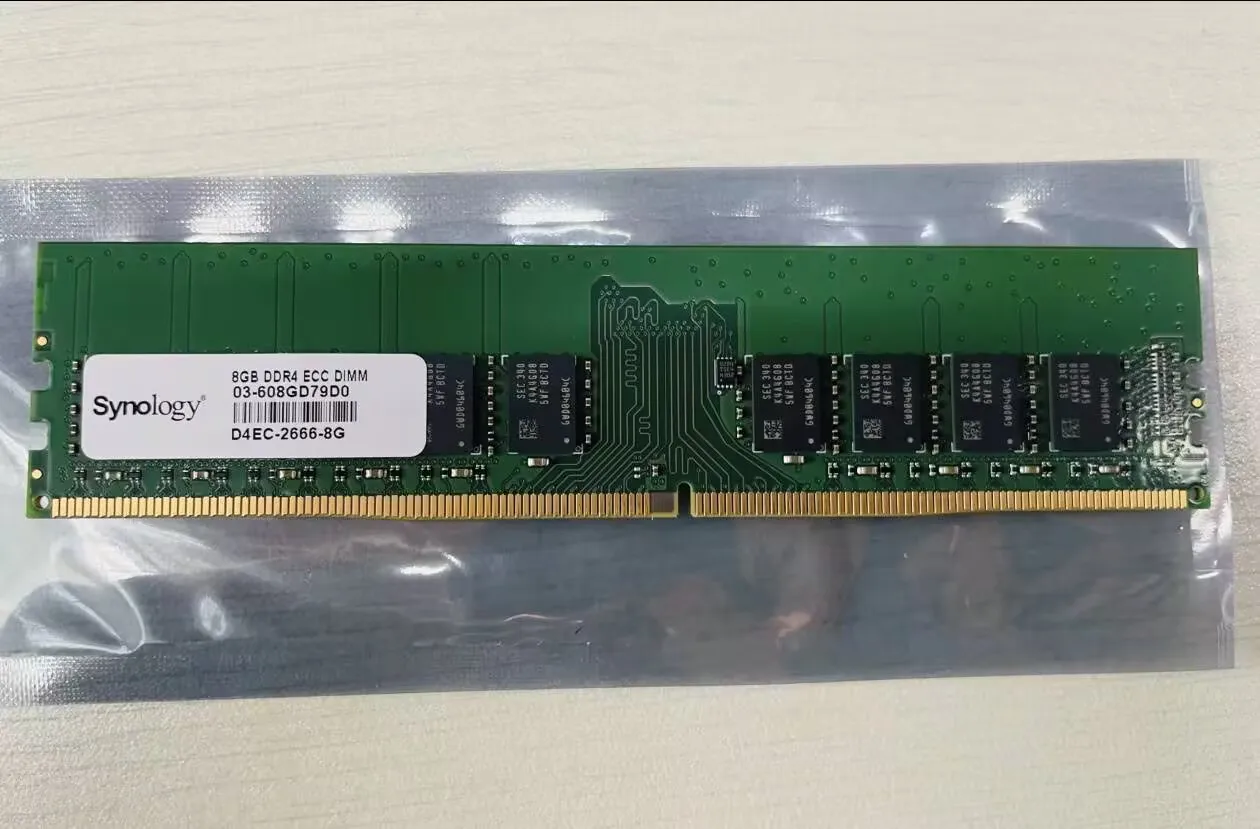 오리지널 시놀로지 DDR4 ECC 언버퍼드 DIMM 2666 MHz 메모리 싱글 RAM 모듈 (D4EC-2666-16G/8GB)