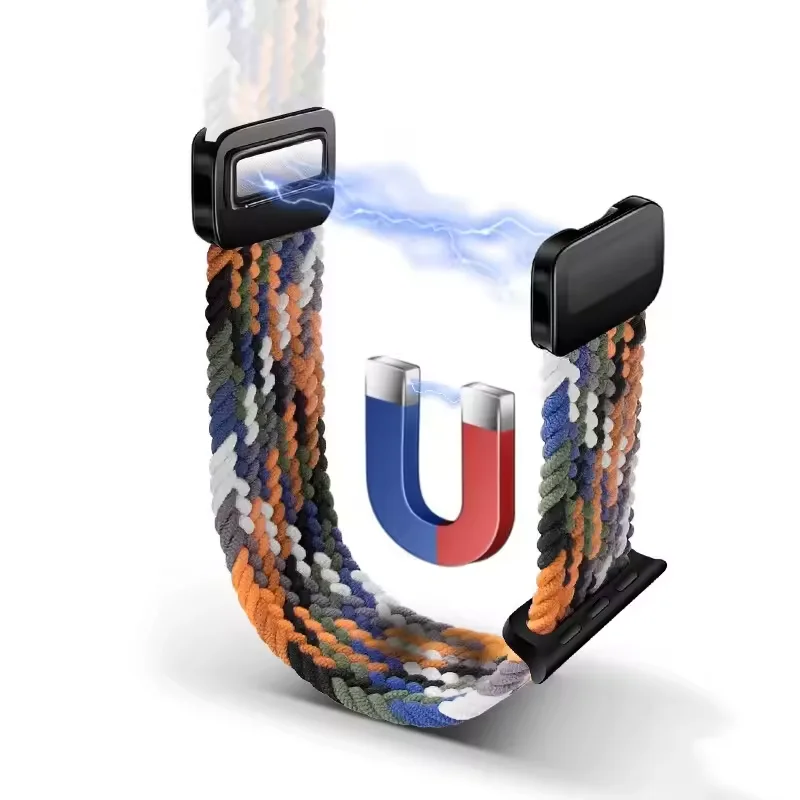 Nylon Braided Magnetic Buckle Strap - Breathable & Comfortable Replaceable Band