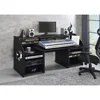 Computer Desks,6-shelf Design Offers Ample Vertical Storage Space,Black Music Desk with Earphone Rack 1