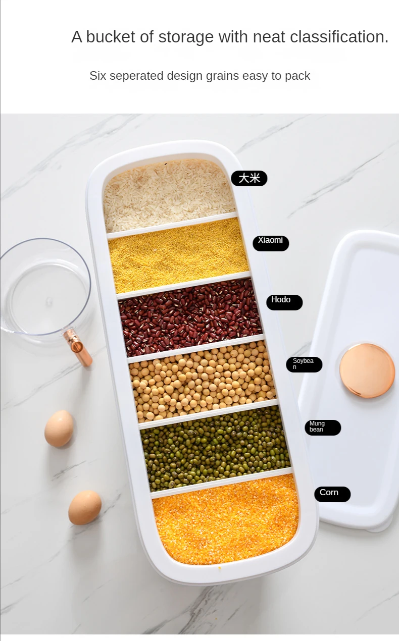Sub Grid Rice Barrels Insect Proof And Moisture Proof Sealed Rice Cans Household Rice Storage Boxes 13 Sub Grid Rice Barrels Insect Proof And Moisture Proof Sealed Rice Cans Household Rice Storage Boxes