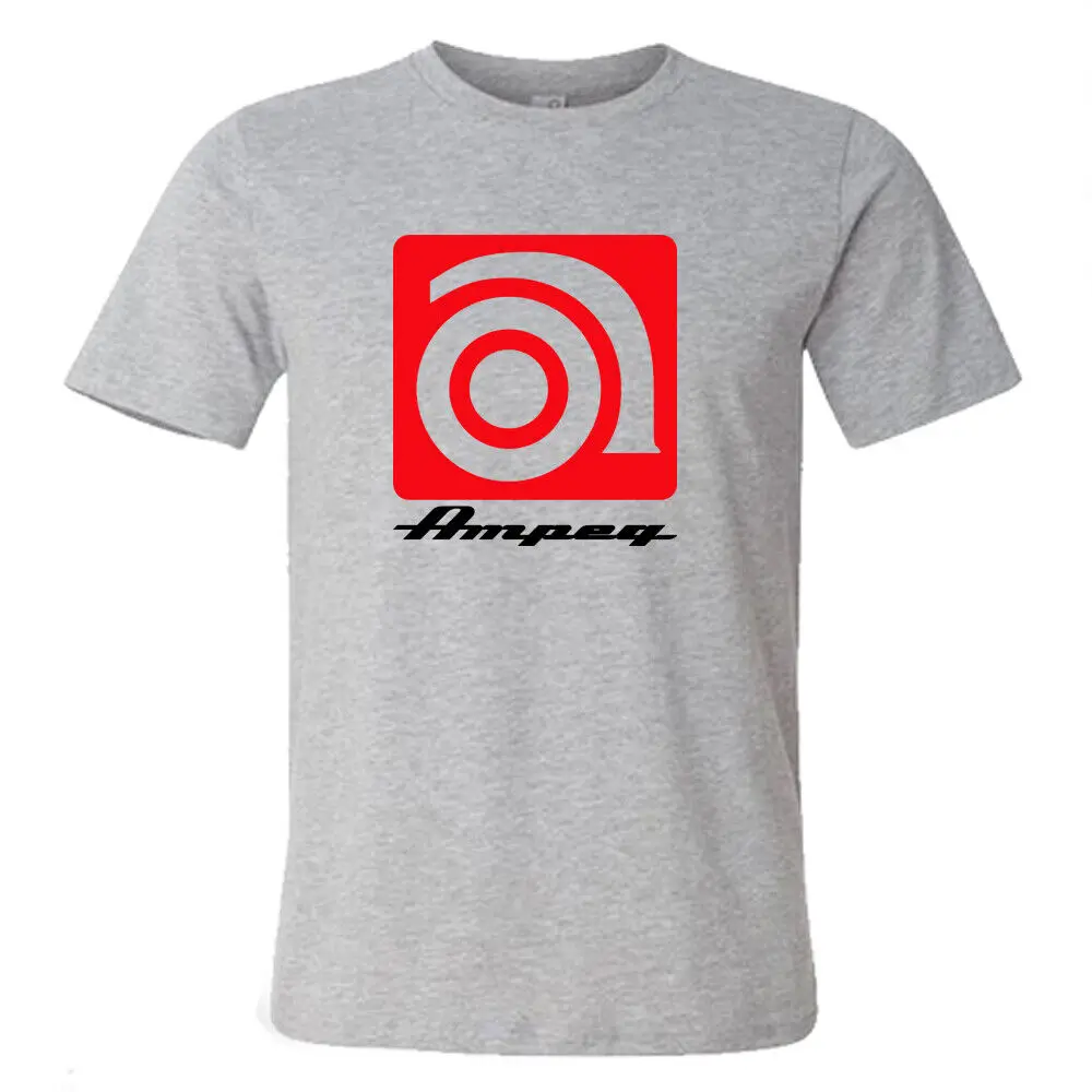 Maglietta Grigia Da Uomo Con Logo Musicale Ampeg Taglia S A 3Xl Maniche Lunghe O Corte