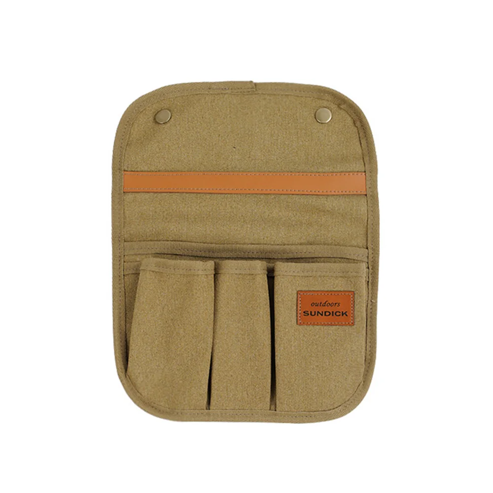 

Outdoor Multi-Pocket Chair Side Hanging Bag Canvas Hanging Organizer Beside Storage Bag for Camping Table Hiking Equipment