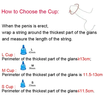 Cup Accessories for Penis Extender Pump Enlarger Stretcher Vacuum Cups Replacement for Enhancer Hanger Trainer Sex Toys for Men 6