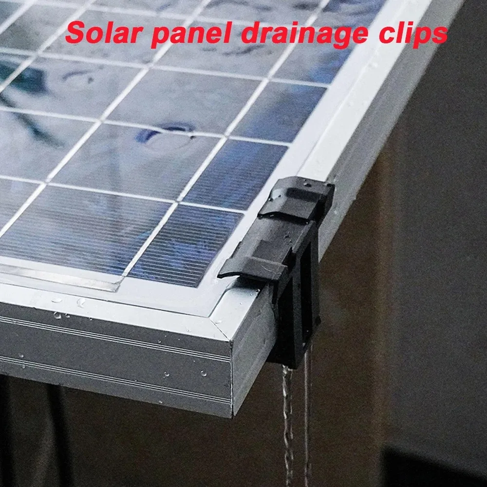 Solar Panel Drain Clip 30/35/40mm Water Drainage Diversion Clip Photovoltaic Mud Water Drain PV Module Removal Cleaning solar panel clips