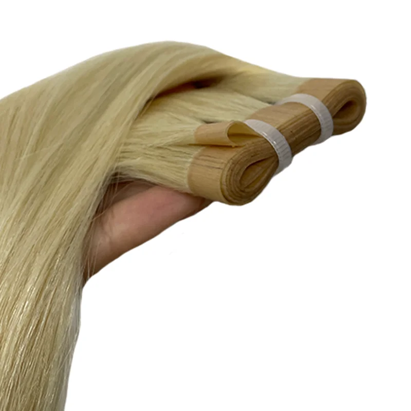 Straight PU Weft Human Hair Extensions Invisible PU Skin Weft Raw Virgin Hair 14\