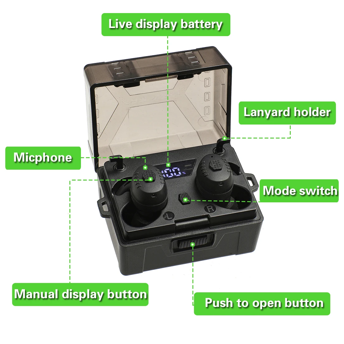 ARM NEXT E30 tactical headset electronic anti-noise earplugs noise-cancelling for shooting protection NRR27dB with Bluetooth electronic earmuffs tactical headset noise cancelling headphones