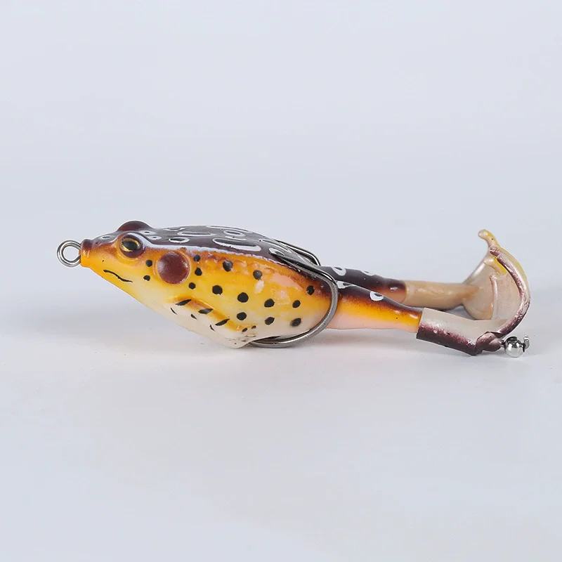 1pc Top Wasser Bass Angeln Lockt Weichen Frosch Doppel Propeller Beine Süßwasser Köder für Bass Snakehead Hecht – Detail 5