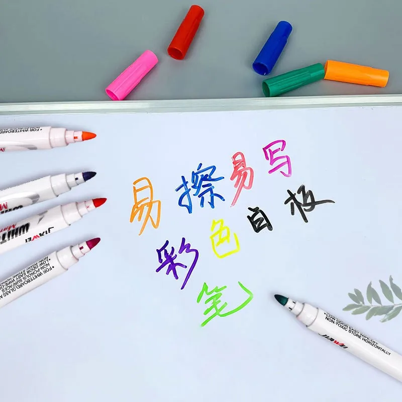 12 Colors/set Whiteboard Marker Non Toxic Dry Erase Mark Sign Fine Nib Set  - Whiteboard Marker - AliExpress