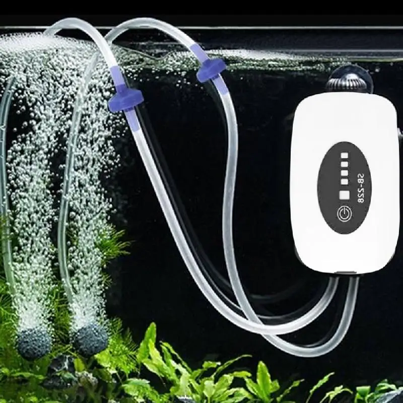 Pompe à oxygène pour aquarium, compresseur d'air, précieux poisson,  chargement USB, portable, accessible, ultra silencieux, muet, pêche en  plein air