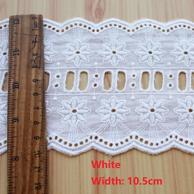 Sustainable Cotton Wave Lace Trim in Off White Beige - 2 Yards