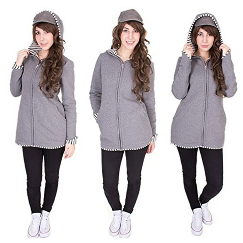 Maternity Hoodie Sweatshirt Winter Jacket for Pregnant Women Outerwear Thickened Long Sleeve Pregnancy Wearing Coat Clothing