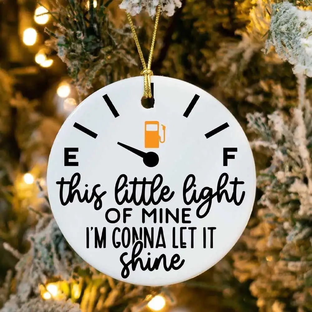 

2024 Funny Christmas Acrylic Oil Drum Small Light Pendant Hanging Ornament Gift Decorations For Home 2024 New Year